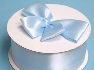 50 Yards 2" DIY Baby Blue Satin Ribbon Wedding Party Dress Favor Gift Craft