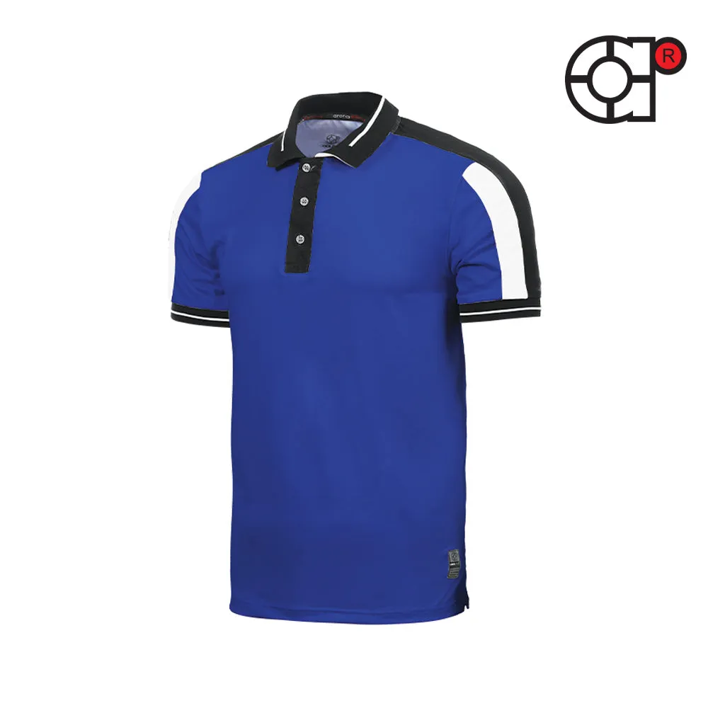 ARORA SHORT SLEEVE DRY FIT SPANDEX GOLFER POLO (ROYAL BLUE)