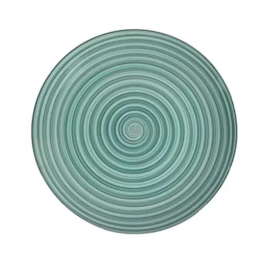 Artysta Beautifying Lives 'Sea Swirls' Dinner Set Ceramic | 6 Ceramic Dinner Plate, 6 Quarter Plate & 6 Bowl Set | Stoneware Crockery Set | Dinnerware Set Microwave & Dishwasher Safe | Set Of 18