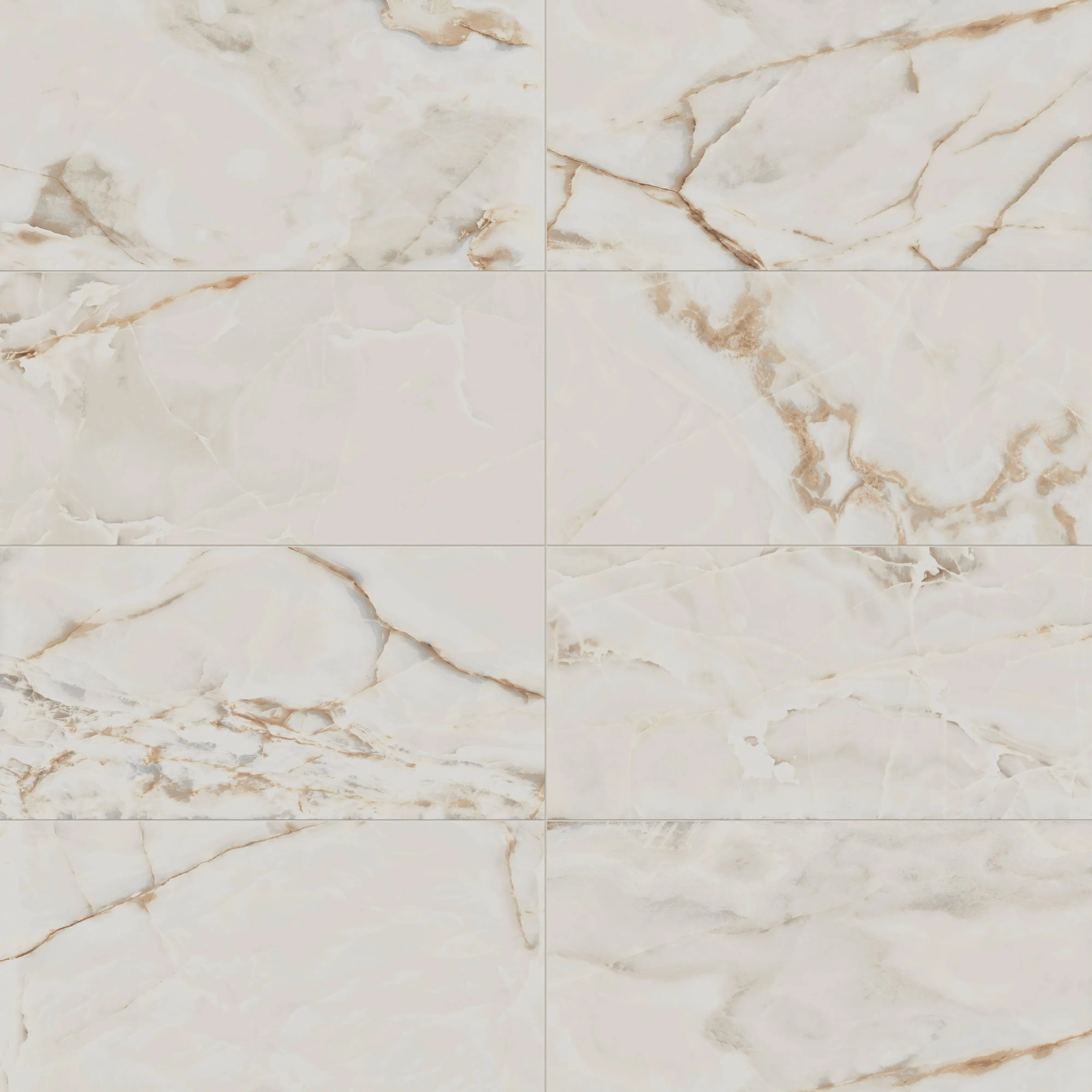 Astrid 24x48 Polished Porcelain Tile in Alabaster