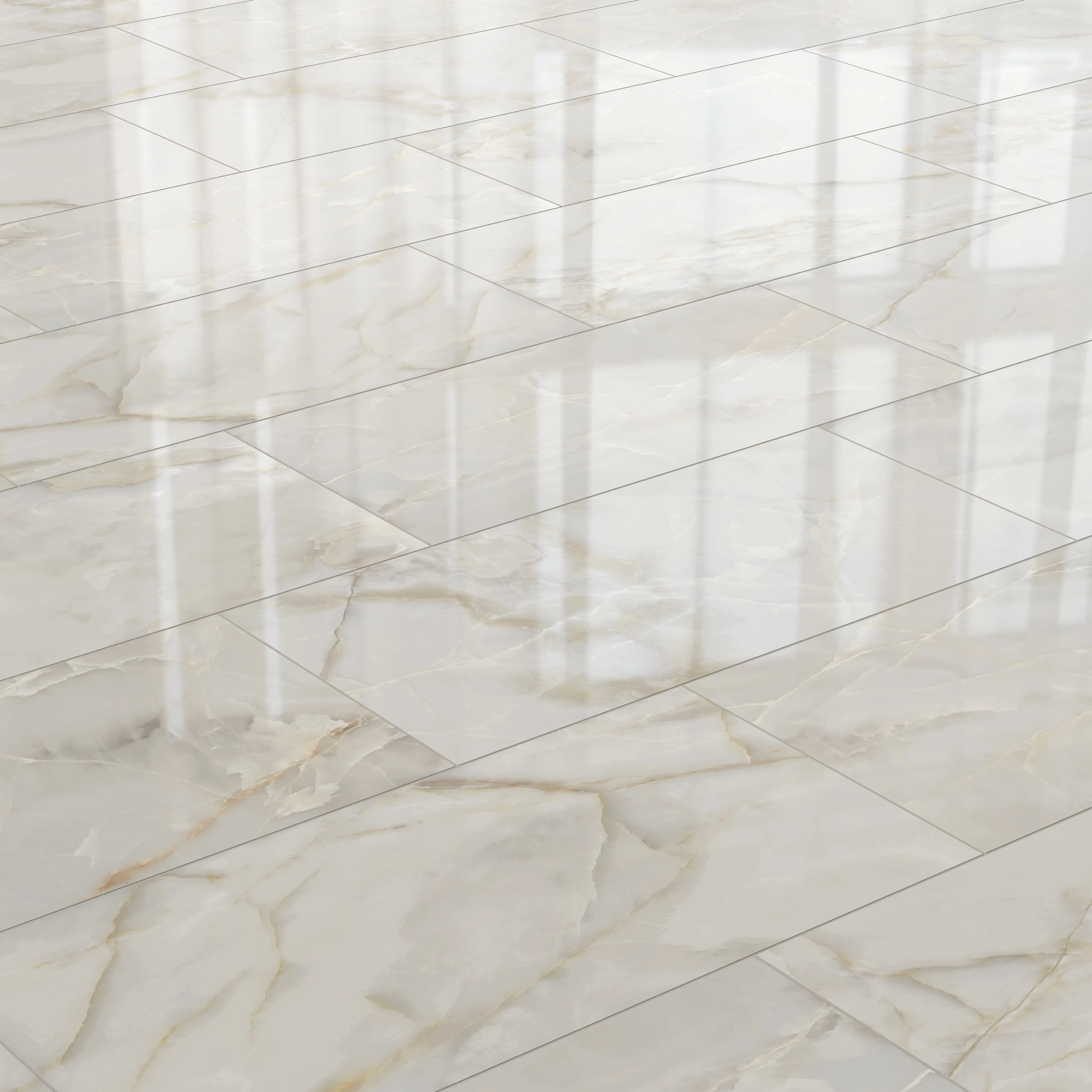 Astrid 24x48 Polished Porcelain Tile in Oyster