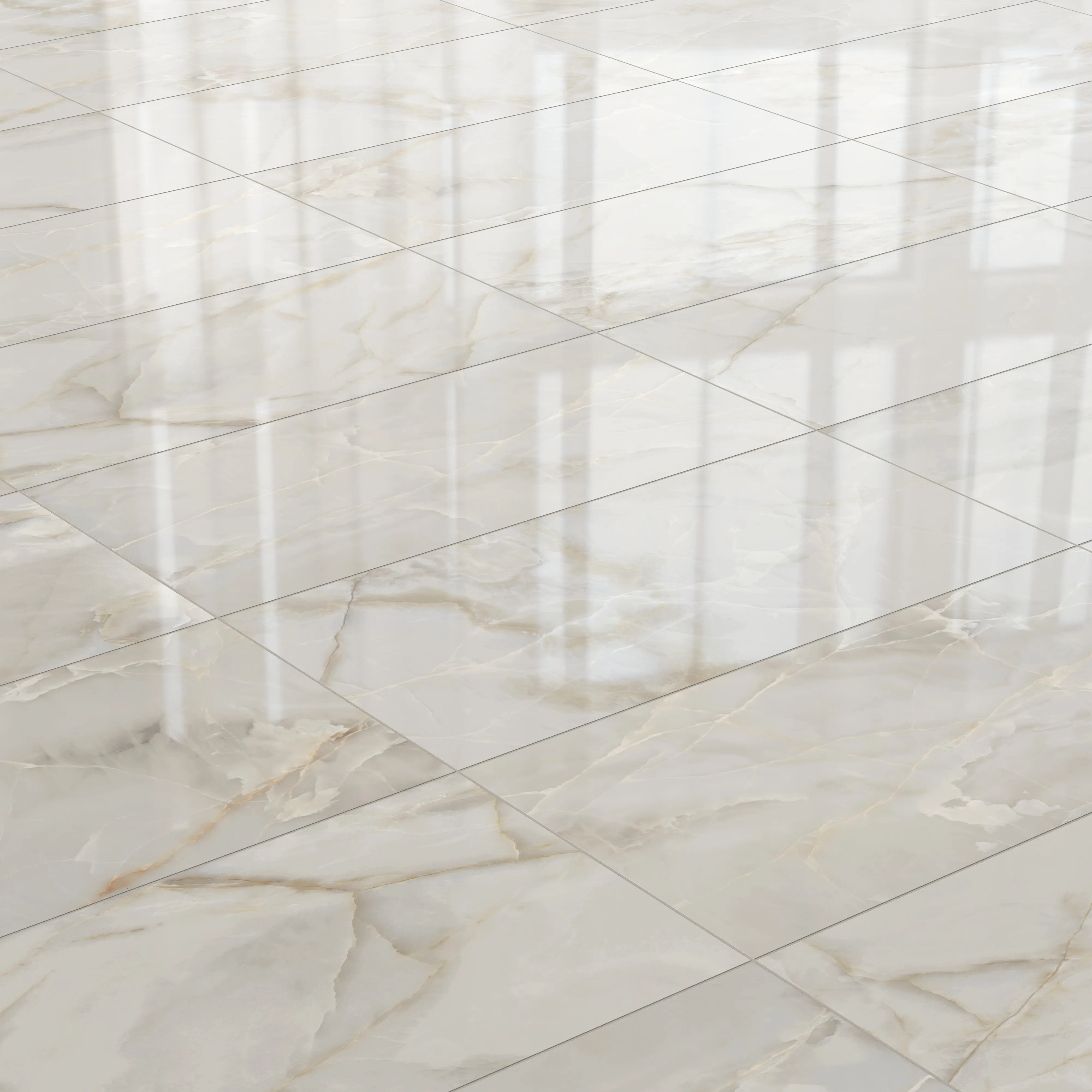 Astrid 24x48 Polished Porcelain Tile in Oyster