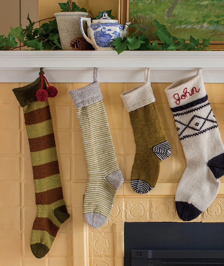 Basic Christmas Stockings Using Brown Sheep Lamb's Pride Worsted