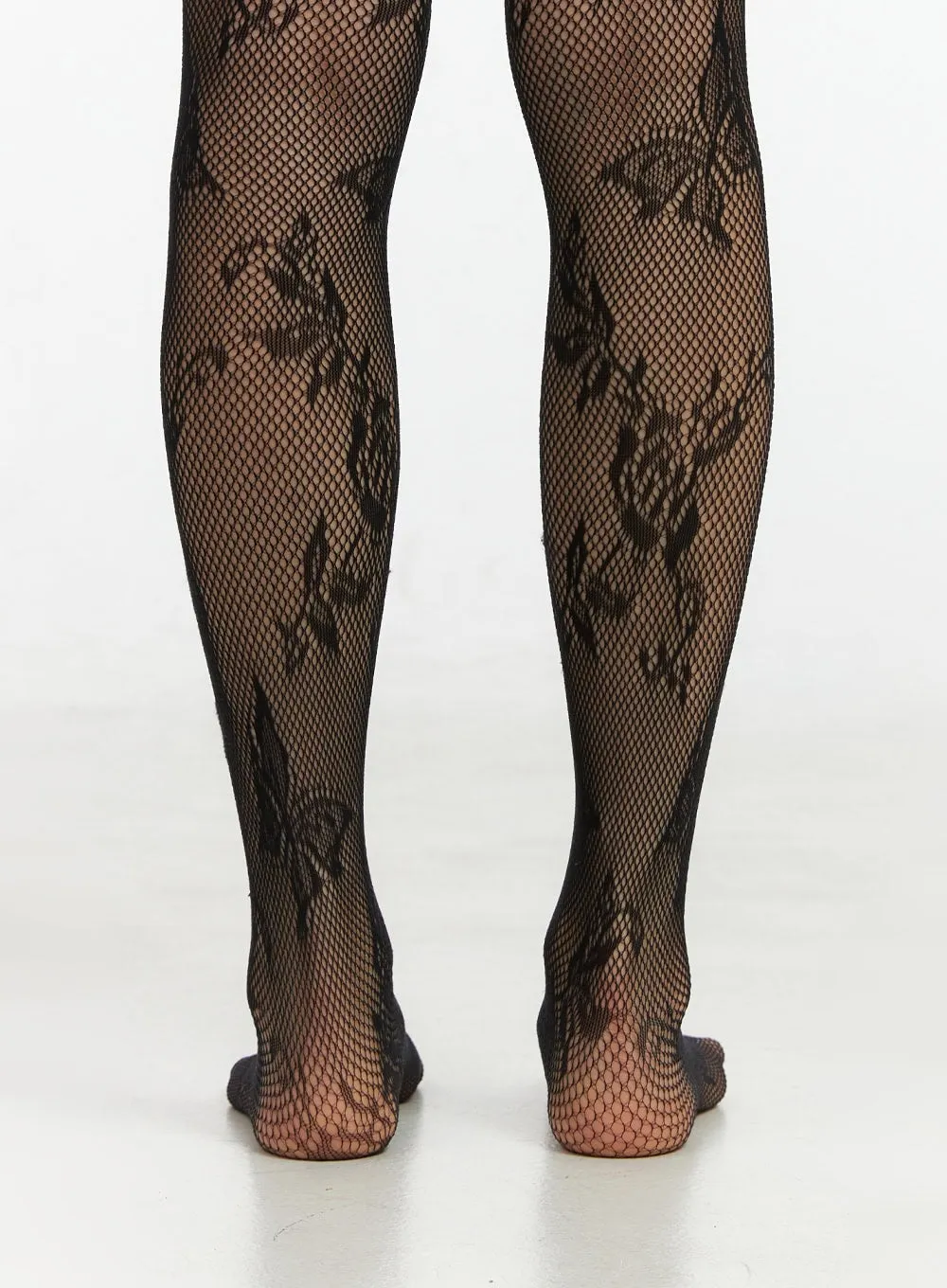 Butterfly Floral Sheer Stockings IO430