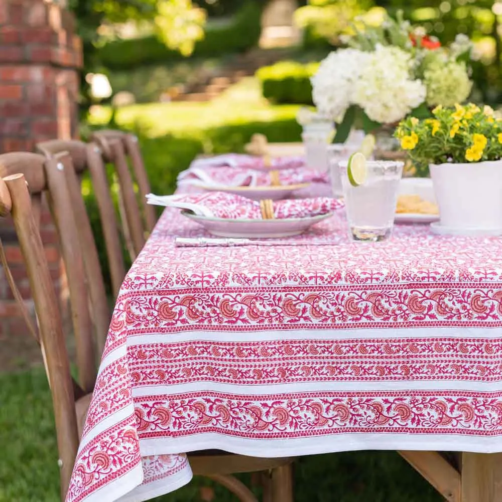 Caroline Red Tablecloth