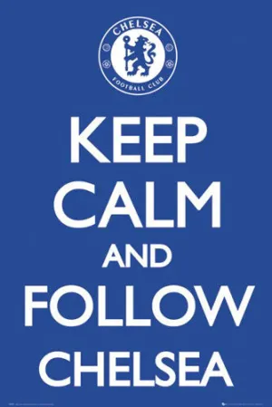 Chelsea FC "Keep Calm and Follow Chelsea" Official EPL Poster - GB Eye (UK)