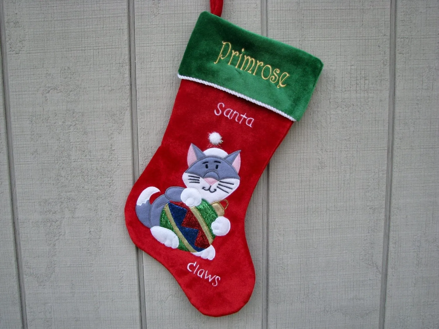 Christmas Stocking Personalized - Happy Santa, Snowman, Cat, Dog, Family XMAS Stockings