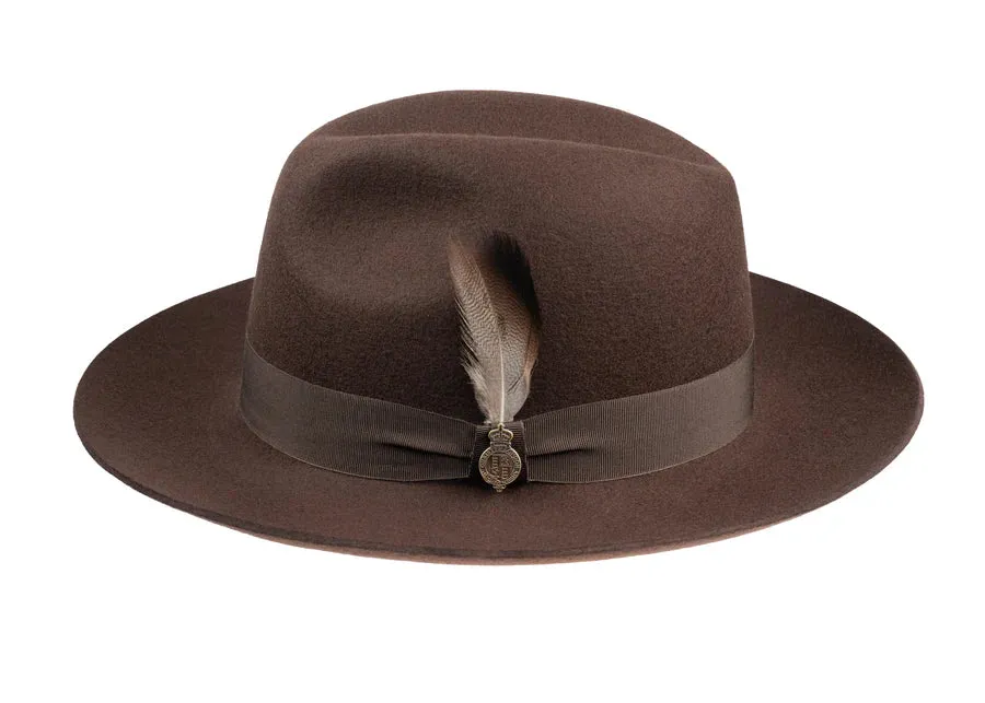 Christy's - Grosvenor Wool Felt Fedora - Brown