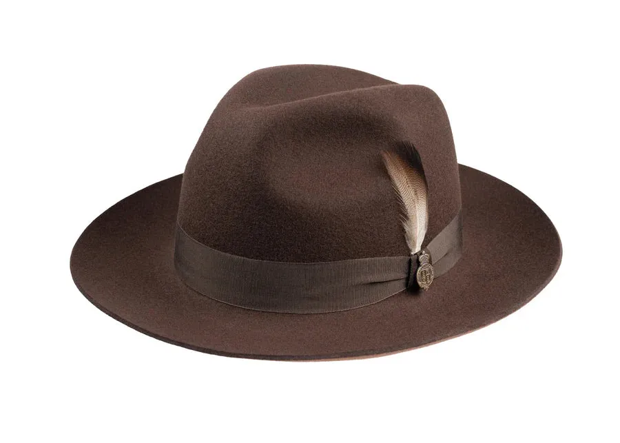 Christy's - Grosvenor Wool Felt Fedora - Brown