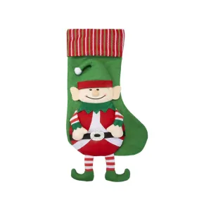 Classic 3D Dangly Legs Elf Stocking - 54cm