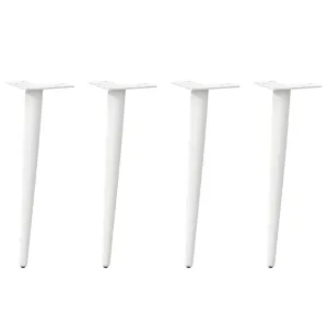 Coffee Table Legs Conical Shape 4 pcs White 30-31 cm Steel