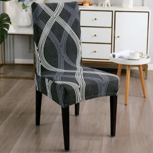 Elastic Stretchable Dining Chair Cover, Shadow Grey