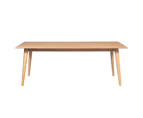 Emilio 210cm Dining Table Scandinavian Style Solid Ash Wood Oak