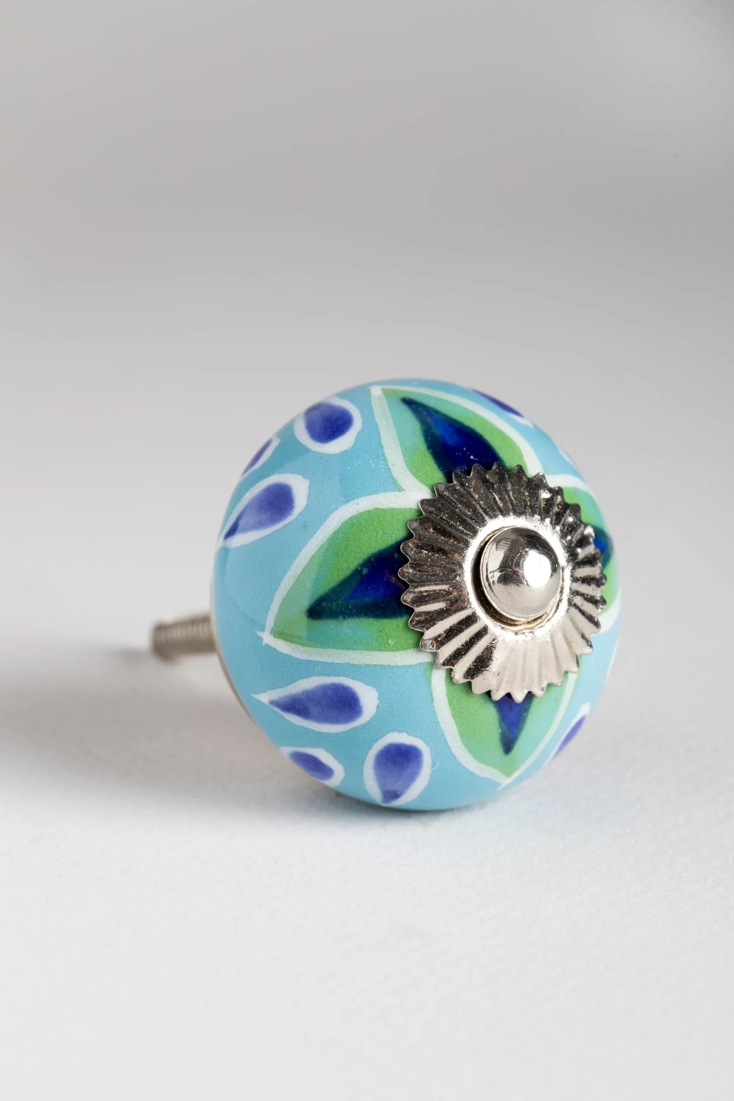 Floral Handpainted Ceramic Knob