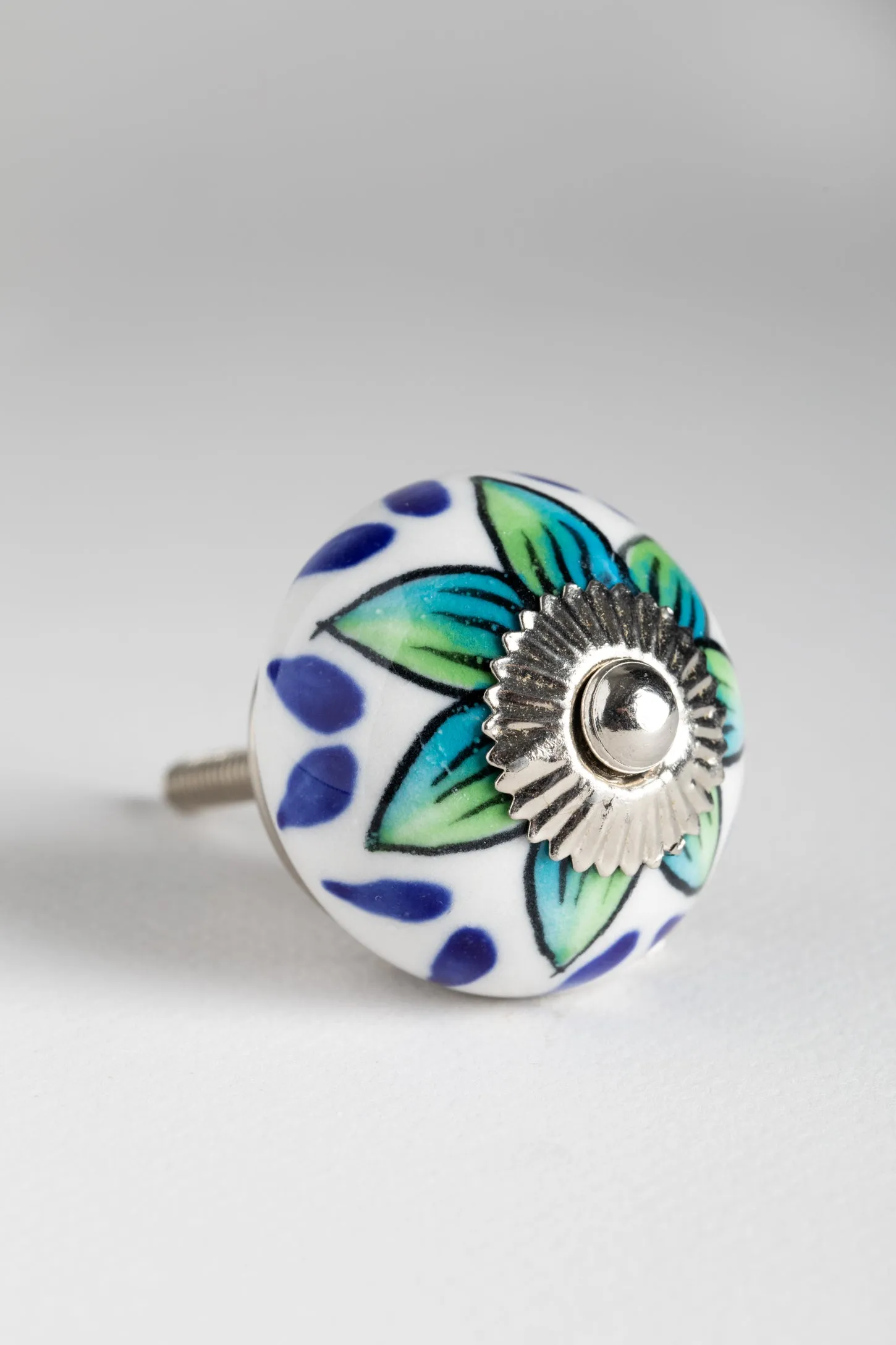 Floral Handpainted Ceramic Knob