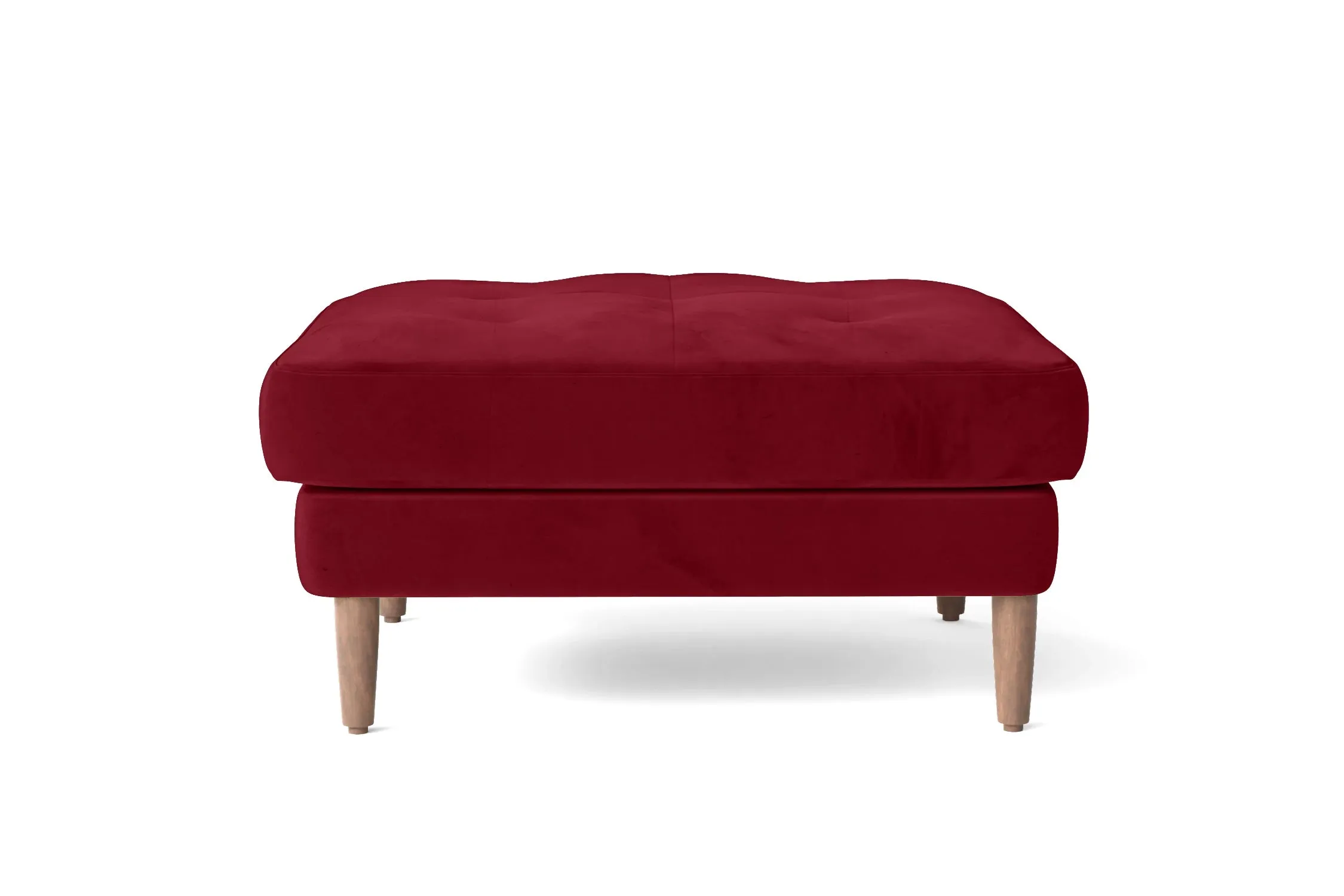 Gela Ottoman Red Velvet