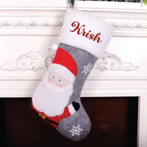 Holiday Harmony Stocking - Happy Santa