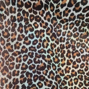 Hologram Leopard - Shiny Printed Spandex