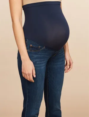 Indigo Blue Secret Fit Belly Stretch Straight Leg Maternity Jeans in Dark Wash