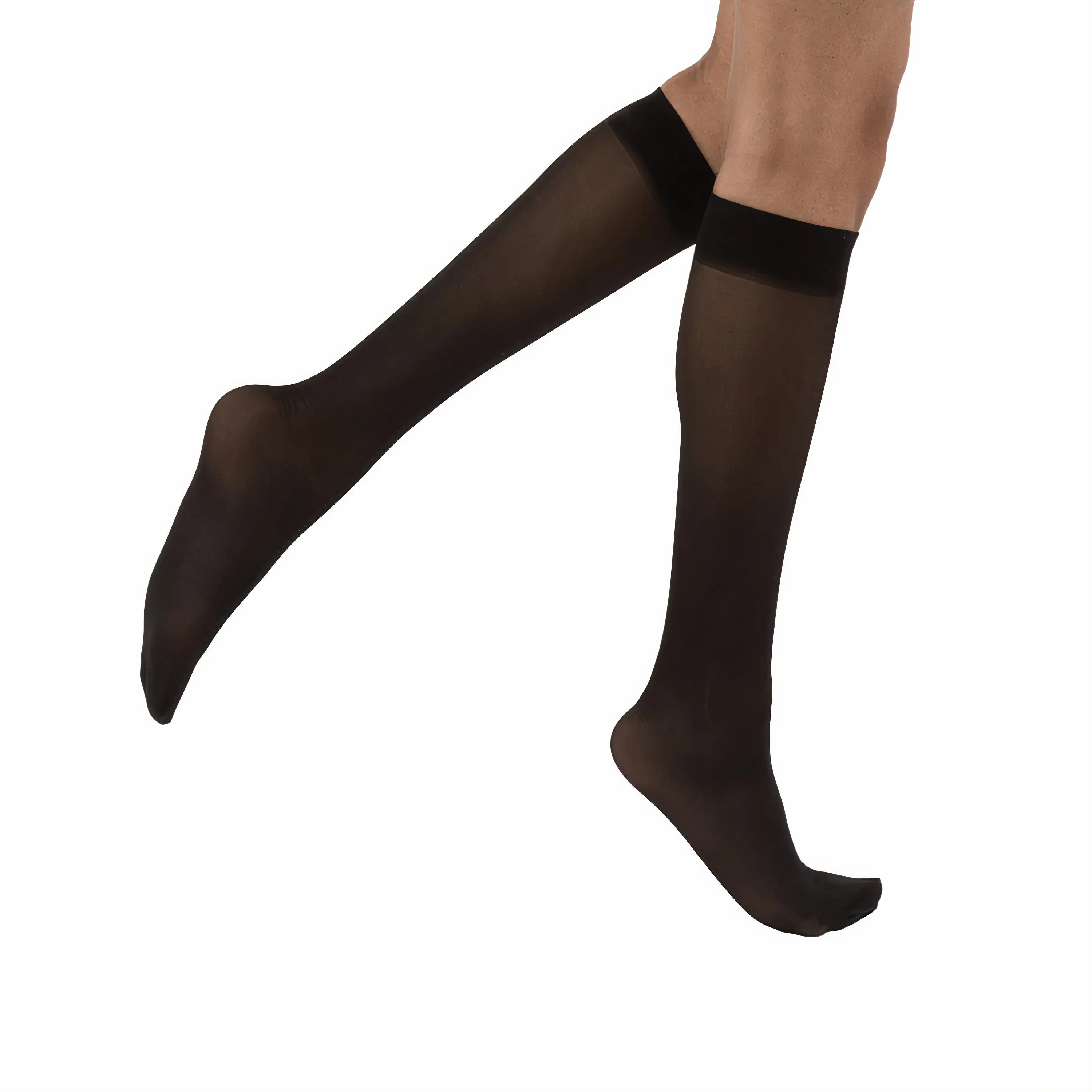 Juzo Naturally Sheer Compression Stockings, 20-30 mmHg, Knee Highs, Closed Toe