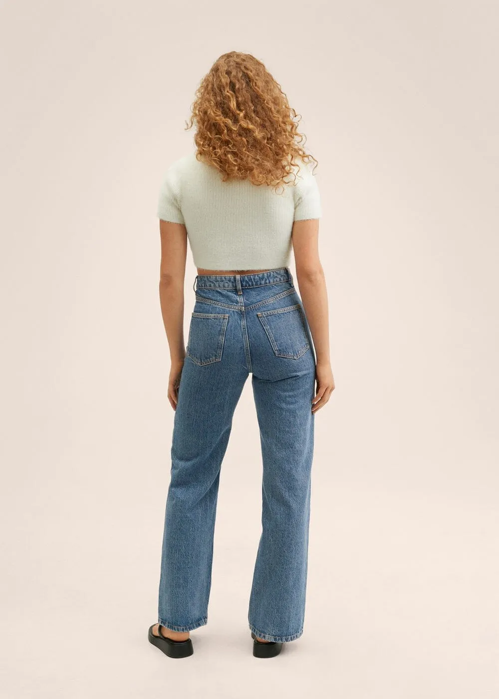 Mango wide leg jeans, blue