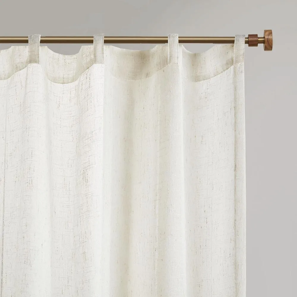 Modern Yarn Sheer Curtain Panel Pair