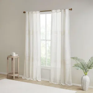 Modern Yarn Sheer Curtain Panel Pair