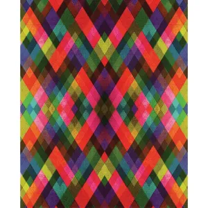 Multicolored Harlequin Printed Backdrop