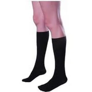 Opaque Knee-High 20-30mmHg Compression Stocking Open Toe, Small, Black