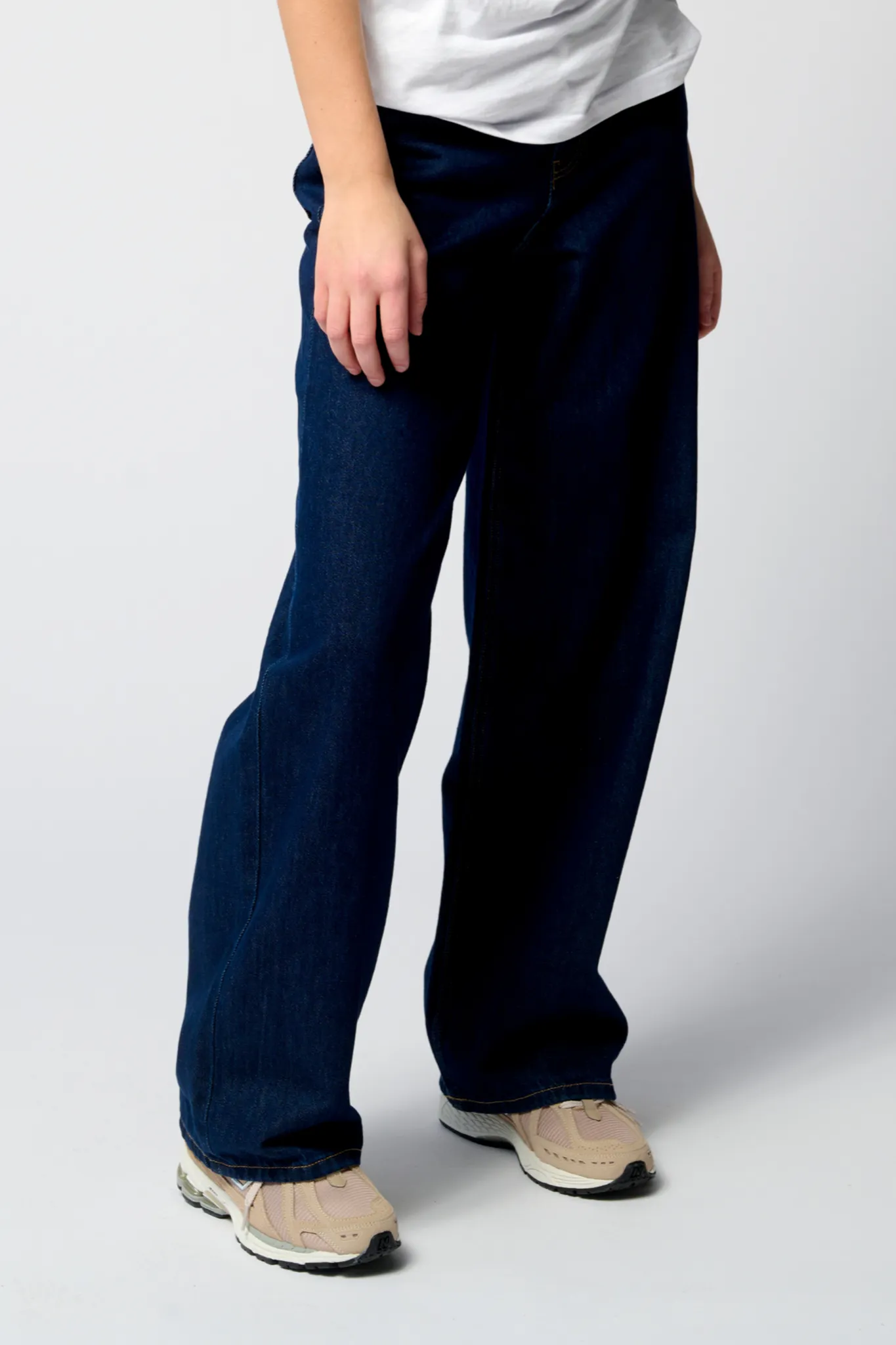 Performance Wide Jeans - Dark Blue Denim