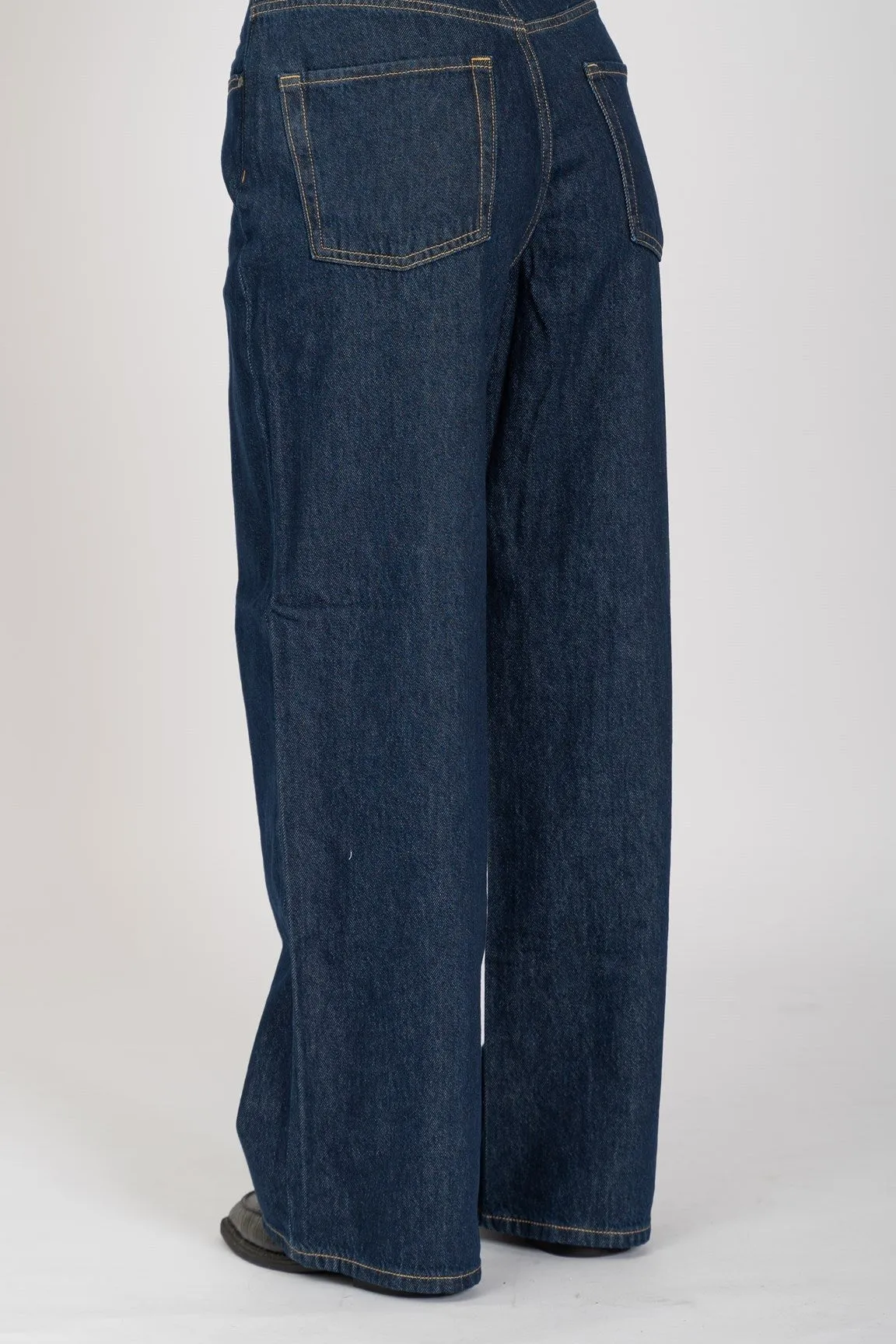 Performance Wide Jeans - Dark Blue Denim