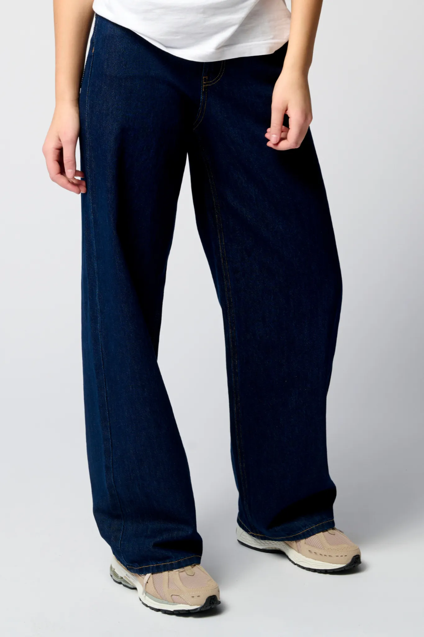 Performance Wide Jeans - Dark Blue Denim