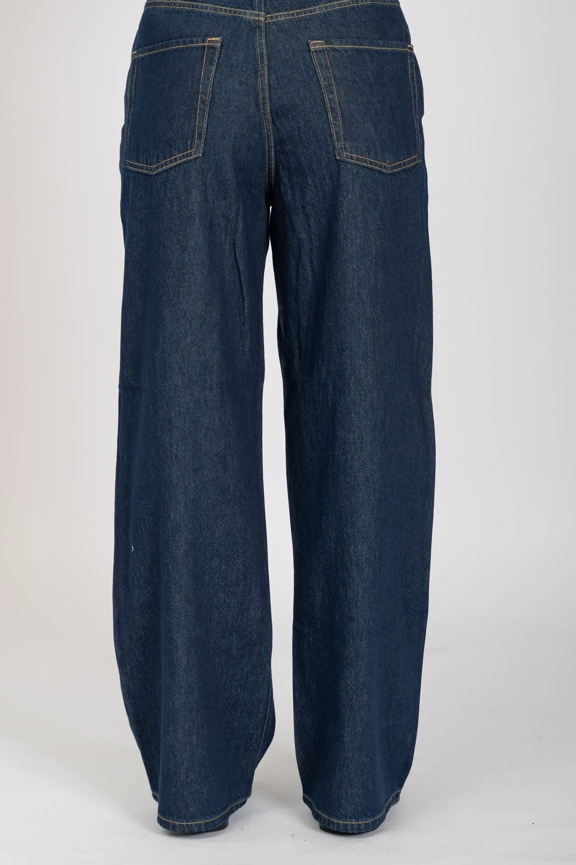 Performance Wide Jeans - Dark Blue Denim