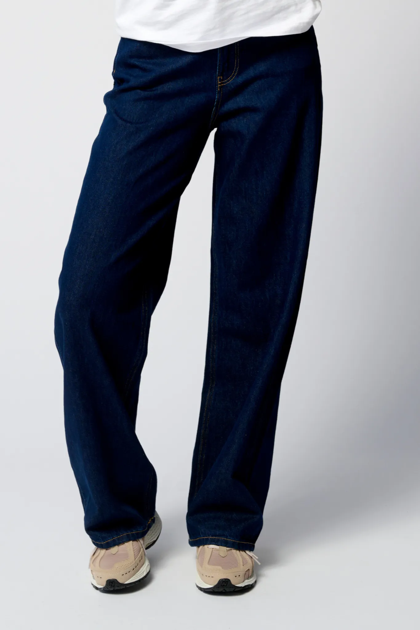 Performance Wide Jeans - Dark Blue Denim