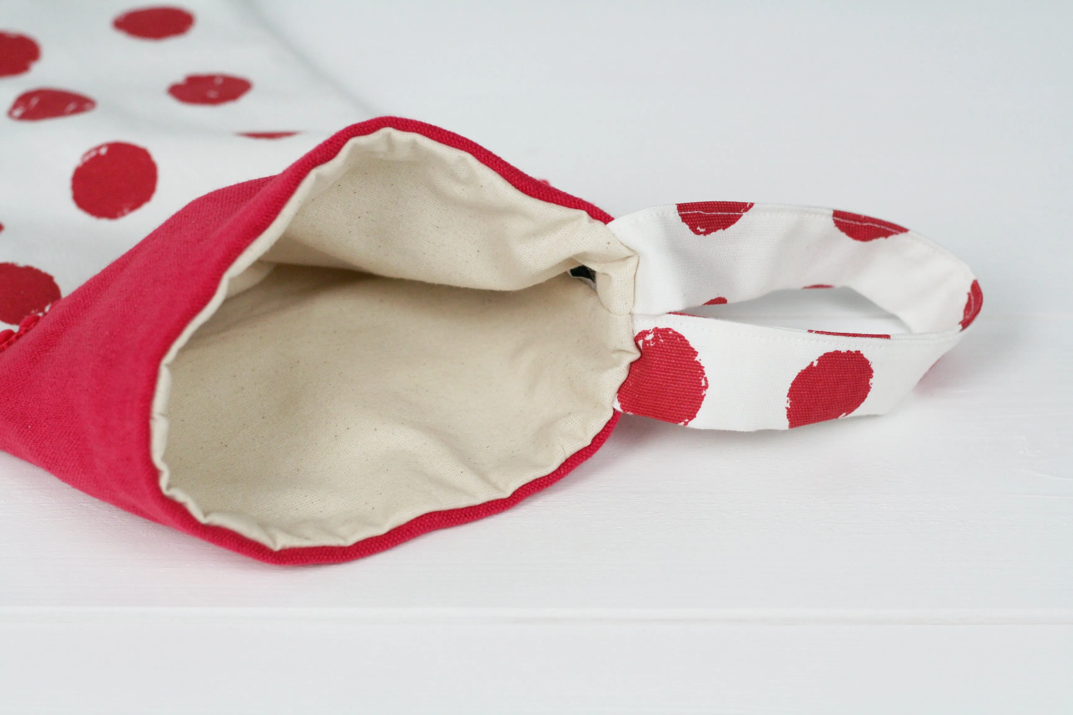 Personalised Christmas Stocking RED SPOTS