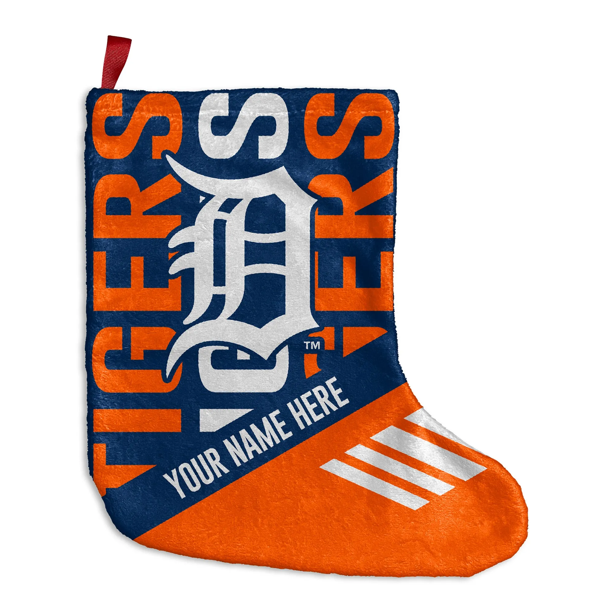 Personalized Detroit Tigers Echo Christmas Stocking - 9"x16"