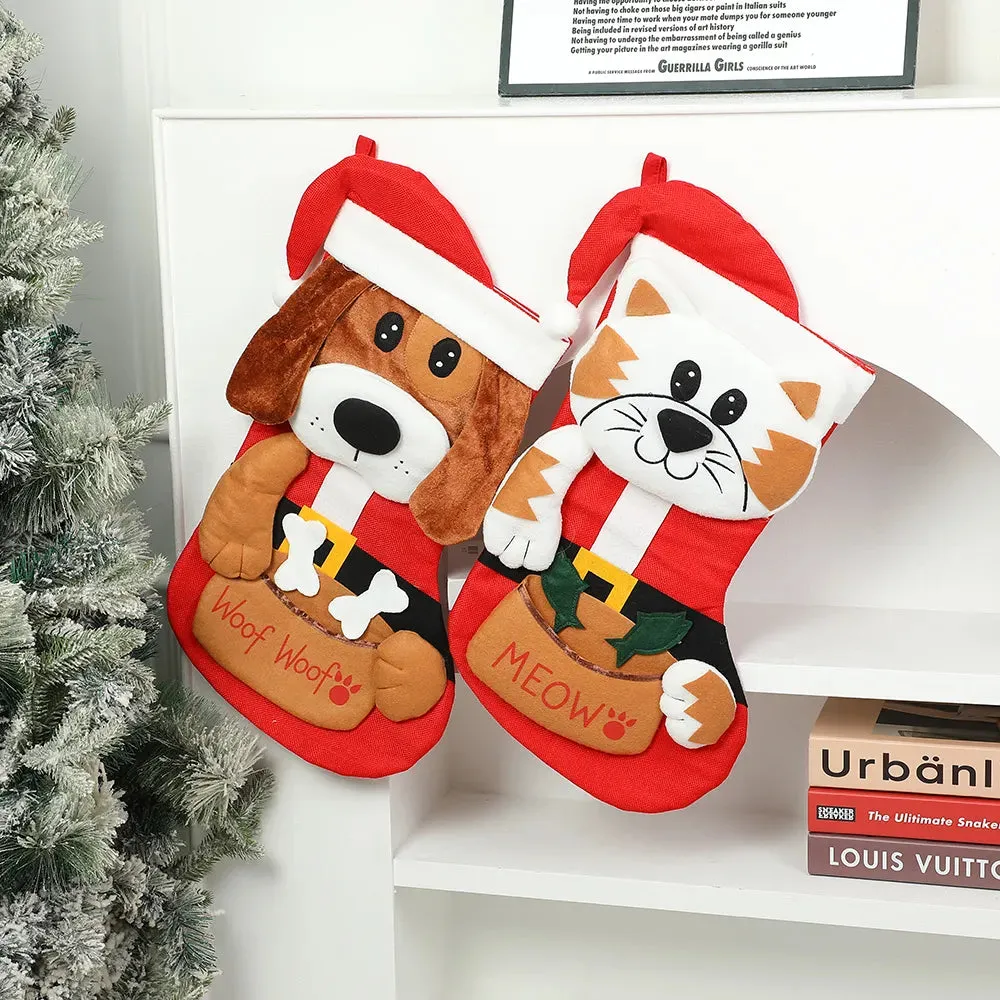 Pet Stocking - Set of 2 - Woof & Meow