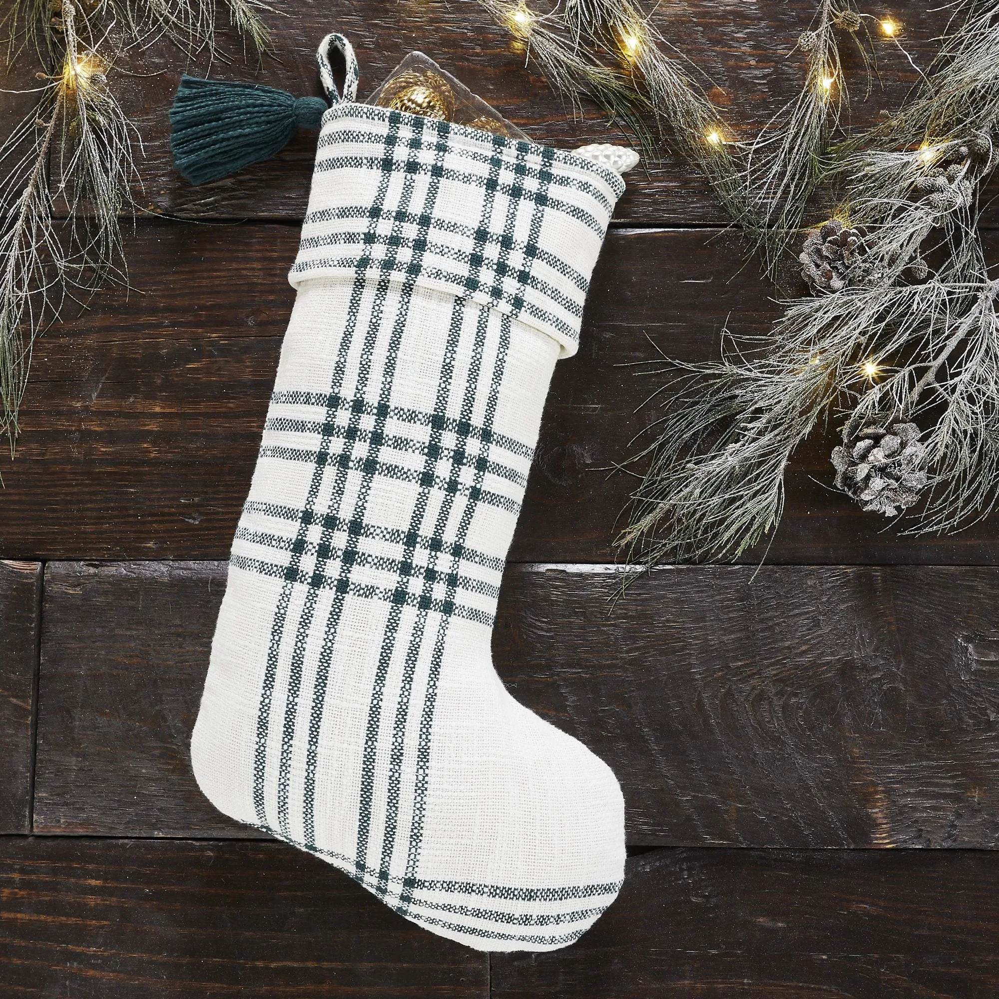 Pine Grove Plaid Stocking 12x20"