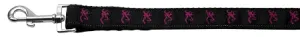 Pink Deer Nylon Dog Leash 3-8 Inch Wide 6ft Long