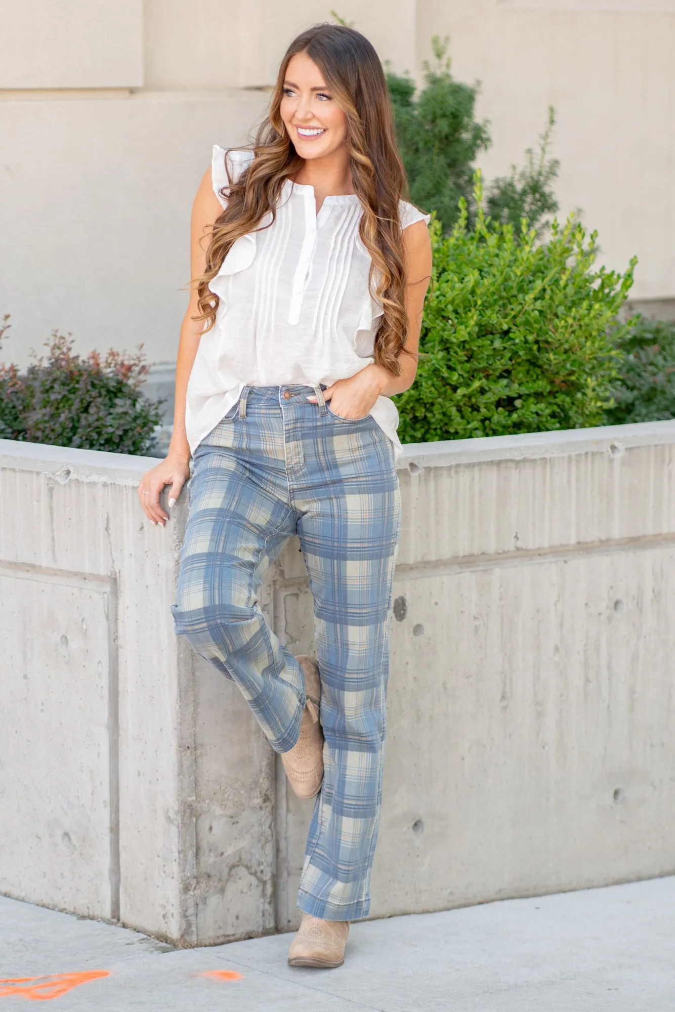 Plaid High Rise Vintage Straight