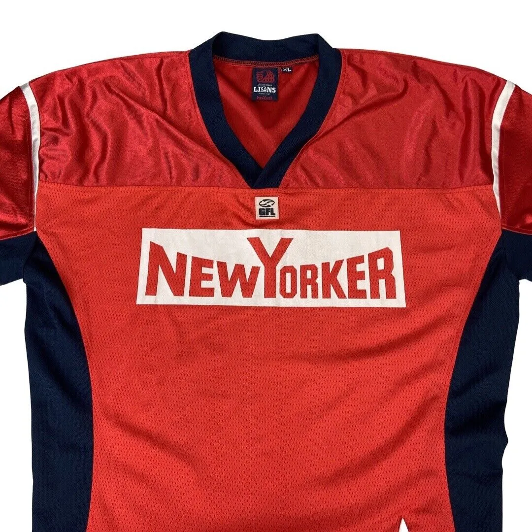 Red & Blue Braunschweig New Yorker Lions American Football Champions Jersey XXXL