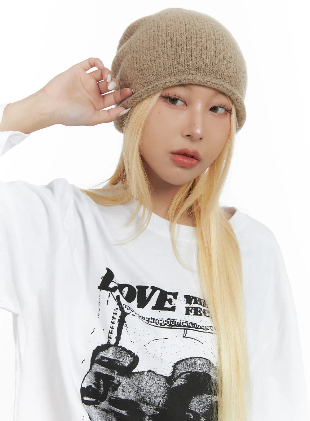 Soft Knit Solid Color Beanie CS425