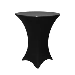 Spandex Cocktail Table Cover 36" Round - Black