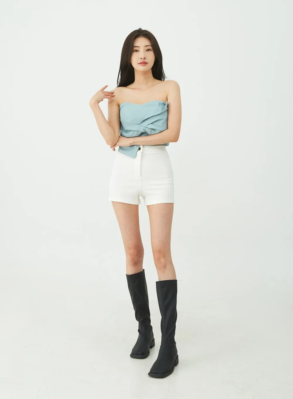 Spandex High-Waisted Shorts IU11