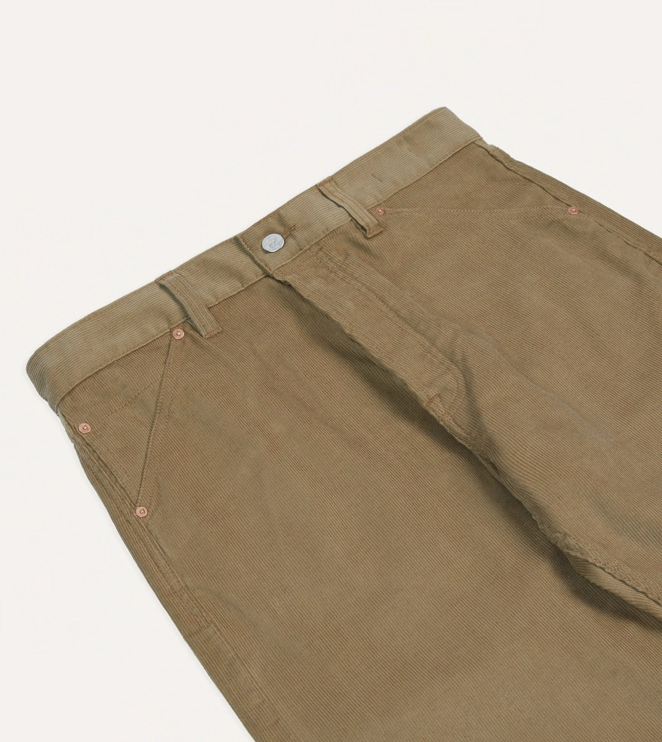 Tobacco Japanese Selvedge Needlecord Five-Pocket Trousers