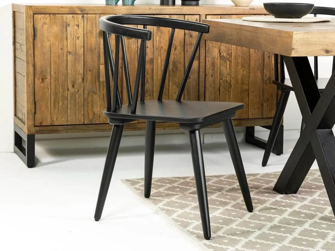 Tulsa Large Extendable Cross Leg Dining Table (180cm - 240cm) & Bogart Dining Chairs