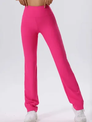 Vibrant Solid Color Ribbed Yoga Leggings - SF2102