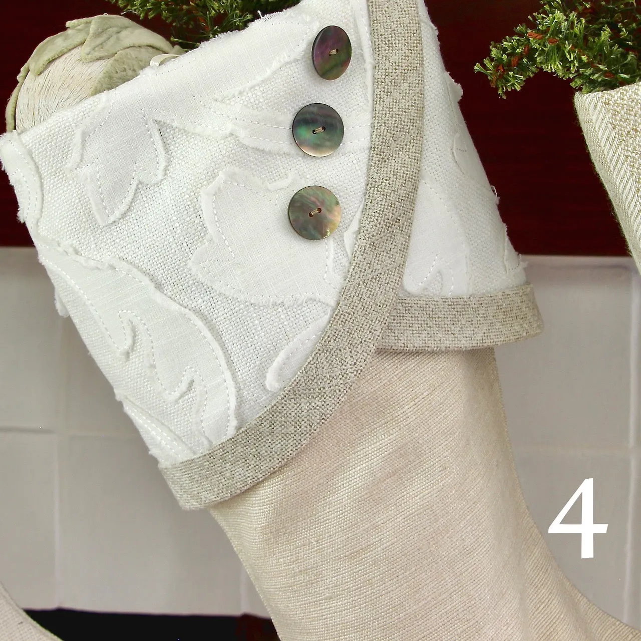 White Cottage Christmas Stockings or Modern Farmhouse Stockings— Shipping Included!